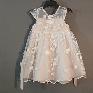 Chantilly Place 24 Month Babygirl Ivory Dress Beaded,Lace,Flowers,Petals Formal